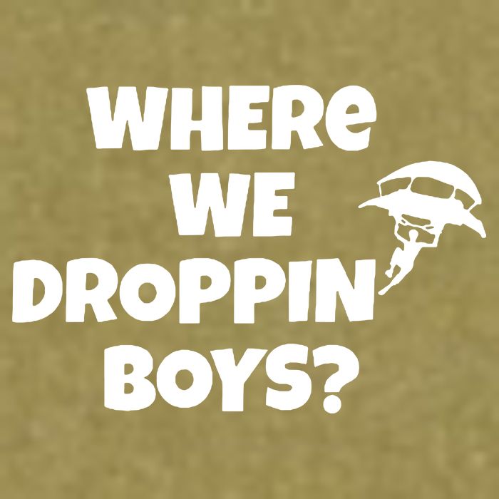 Where We Dropping Boys Garment-Dyed Women's Muscle Tee