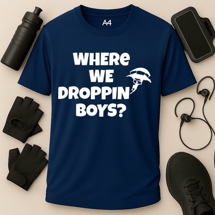 Where We Dropping Boys Performance Shirt