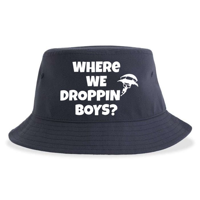 Where We Dropping Boys Sustainable Bucket Hat
