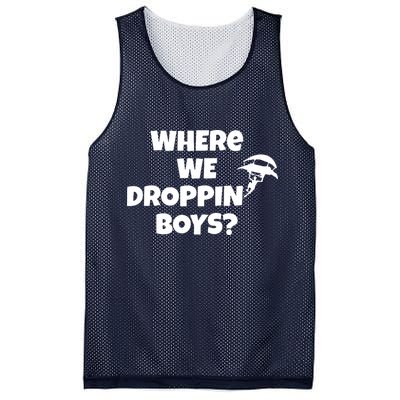 Where We Dropping Boys Mesh Reversible Basketball Jersey Tank