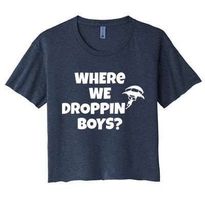 Where We Dropping Boys Crop Top