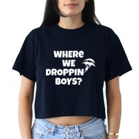 Where We Dropping Boys Crop Top