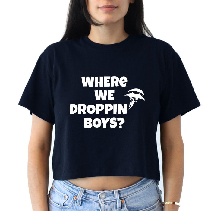 Where We Dropping Boys Crop Top