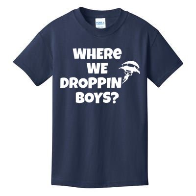 Where We Dropping Boys Kids T-Shirt