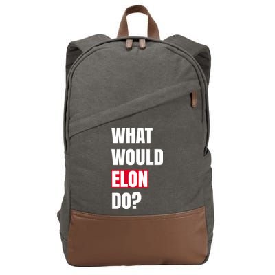 What Would Elon Do Cotton Canvas Backpack