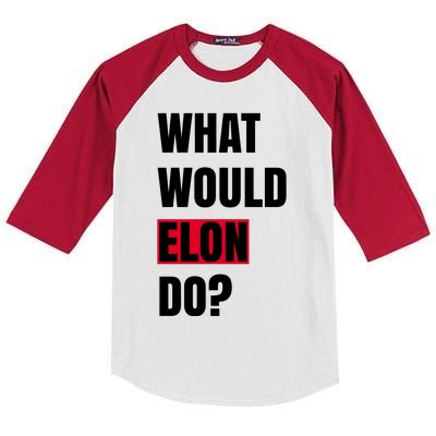 What Would Elon Do Kids Colorblock Raglan Jersey