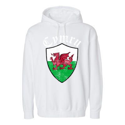 Wales Wrexham Emblem Retro Wrexham Garment-Dyed Fleece Hoodie