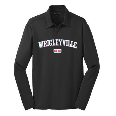 Wrigleyville Wrigleyville Est. 1914 Silk Touch Performance Long Sleeve Polo