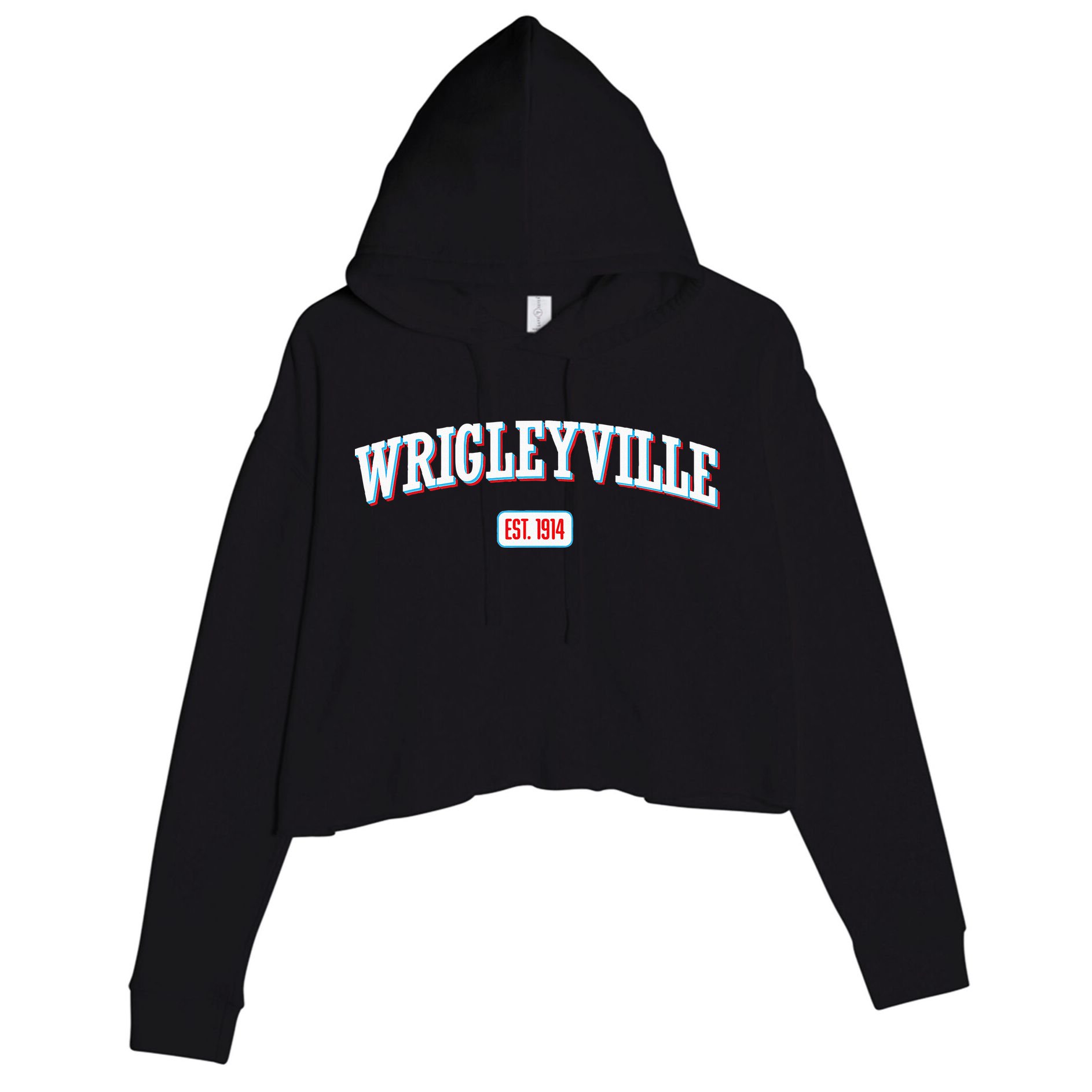 Wrigleyville Wrigleyville Est. 1914 Crop Fleece Hoodie
