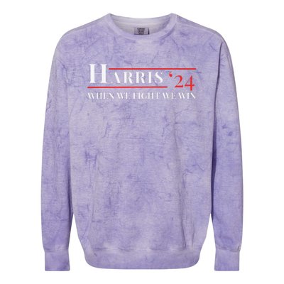 When We Fight We Win Harris 24 Colorblast Crewneck Sweatshirt