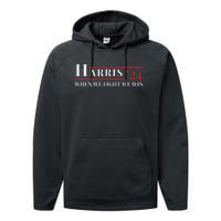 When We Fight We Win Harris 24 Performance Fleece Hoodie