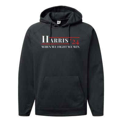 When We Fight We Win Harris 24 Performance Fleece Hoodie