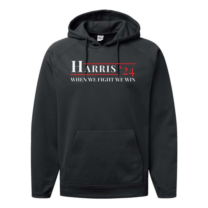 When We Fight We Win Harris 24 Performance Fleece Hoodie