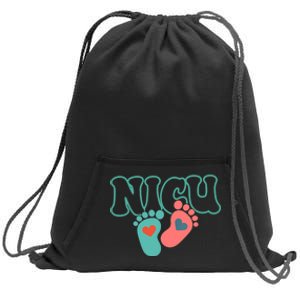 Will Work For Snuggles Nicu Nurse 2 Side Sweatshirt Cinch Pack Bag