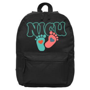 Will Work For Snuggles Nicu Nurse 2 Side 16 in Basic Backpack