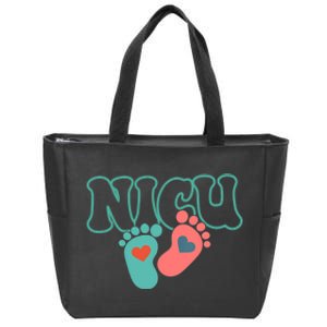 Will Work For Snuggles Nicu Nurse 2 Side Zip Tote Bag