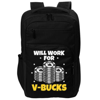 Will Work For Bucks V Gaming Gifts For RPG Gamers Impact Tech Backpack