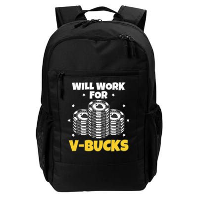 Will Work For Bucks V Gaming Gifts For RPG Gamers Daily Commute Backpack