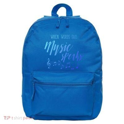 When Words Fail Music Speaks Cute Gift 16 in Basic Backpack