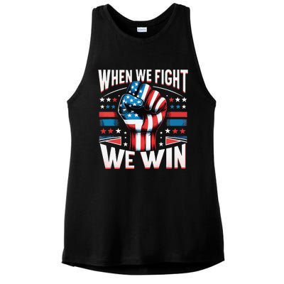 When We Fight We Win Ladies PosiCharge Tri-Blend Wicking Tank