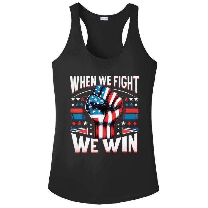 When We Fight We Win Ladies PosiCharge Competitor Racerback Tank