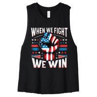 When We Fight We Win Women's Racerback Cropped Tank