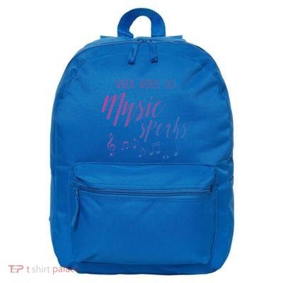 When Words Fail Music Speaks Cute Gift 16 in Basic Backpack