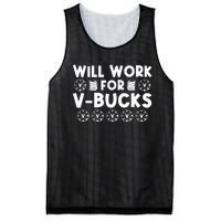 Will Work For Bucks V Gaming Gifts For Rpg Gamers Mesh Reversible Basketball Jersey Tank