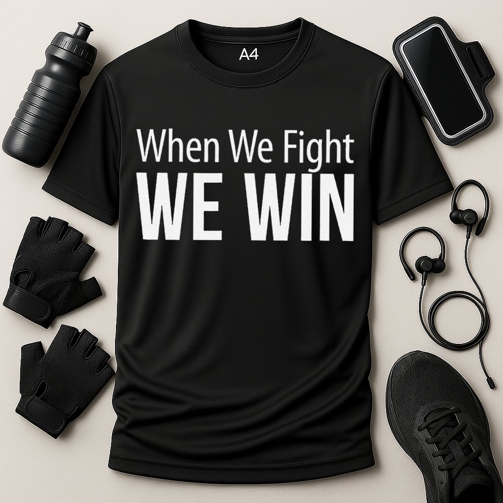 When We Fight We Win Cooling Performance Crew T-Shirt