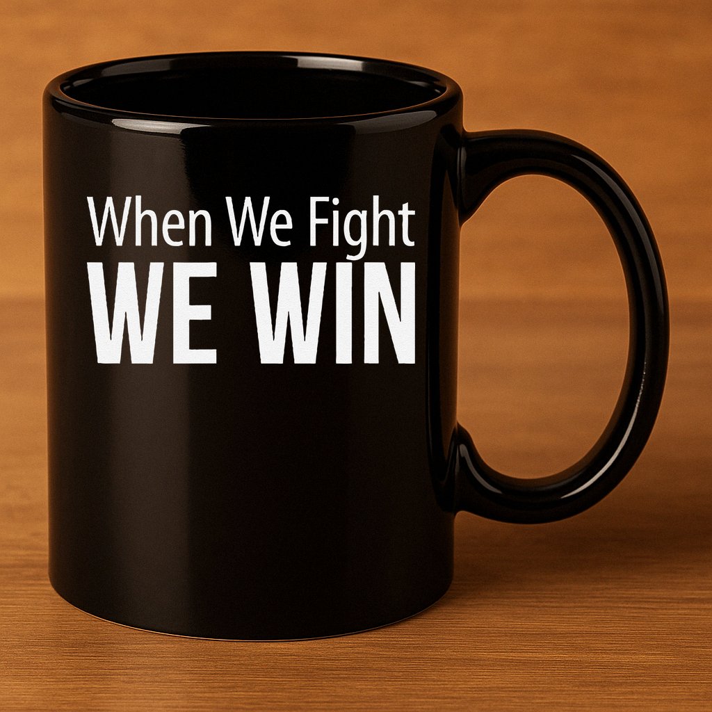 When We Fight We Win 11oz C Handle Ceramic Mug