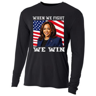 When We Fight We Win American Flag Usa Kamala Harris Cooling Performance Long Sleeve Crew