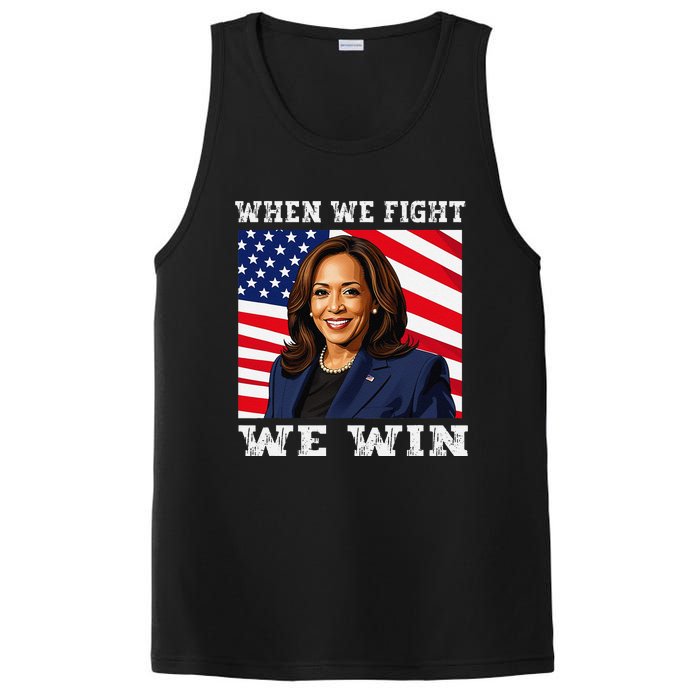 When We Fight We Win American Flag Usa Kamala Harris PosiCharge Competitor Tank