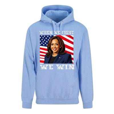 When We Fight We Win American Flag Usa Kamala Harris Unisex Surf Hoodie