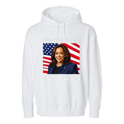 When We Fight We Win American Flag Usa Kamala Harris Garment-Dyed Fleece Hoodie