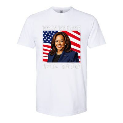 When We Fight We Win American Flag Usa Kamala Harris Softstyle CVC T-Shirt