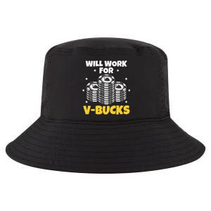 Will Work For Bucks V Gaming Gifts For Rpg Gamers Cool Comfort Performance Bucket Hat