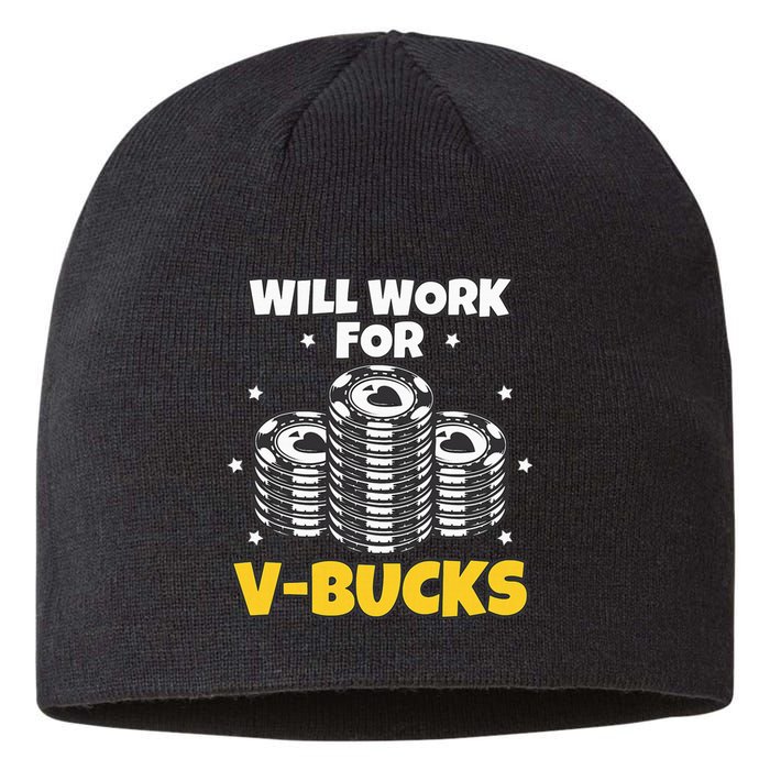 Will Work For Bucks V Gaming Gifts For Rpg Gamers Sustainable Beanie