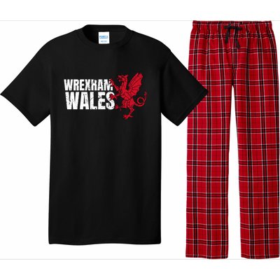 Wrexham Wales Flag Welsh Dragon Sports Urban Vintage Gift Pajama Set