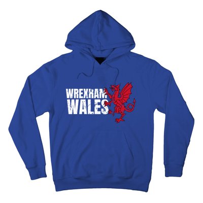 Wrexham Wales Flag Welsh Dragon Sports Urban Vintage Gift Hoodie