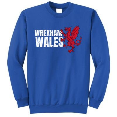 Wrexham Wales Flag Welsh Dragon Sports Urban Vintage Gift Sweatshirt