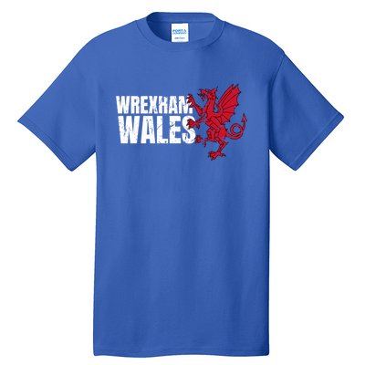 Wrexham Wales Flag Welsh Dragon Sports Urban Vintage Gift Tall T-Shirt