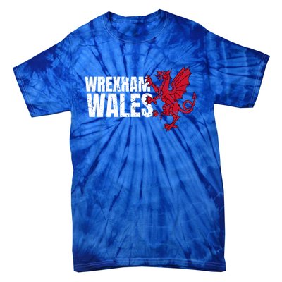 Wrexham Wales Flag Welsh Dragon Sports Urban Vintage Gift Tie-Dye T-Shirt