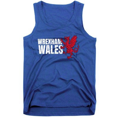 Wrexham Wales Flag Welsh Dragon Sports Urban Vintage Gift Tank Top