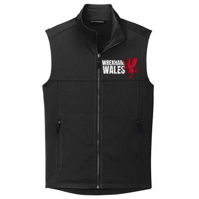 Wrexham Wales Flag Welsh Dragon Sports Urban Vintage Gift Collective Smooth Fleece Vest