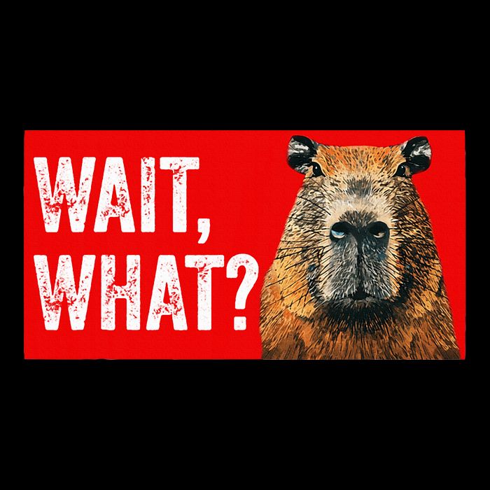 Wait What Funny Capybara T-Shirt