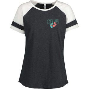 Will Work For Snuggles Nicu Nurse 2 Side Enza Ladies Jersey Colorblock Tee