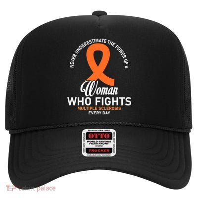 Women Who Fight Multiple Sclerosis Awareness High Crown Mesh Back Trucker Hat
