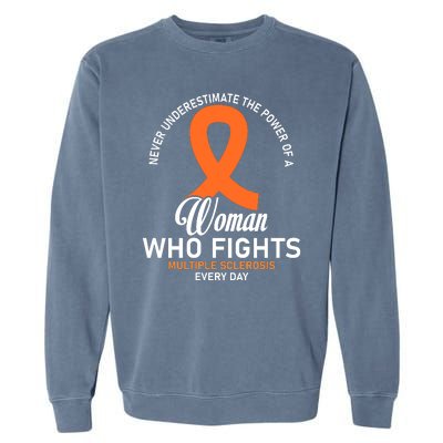 Women Who Fight Multiple Sclerosis Awareness Garment-Dyed Sweatshirt