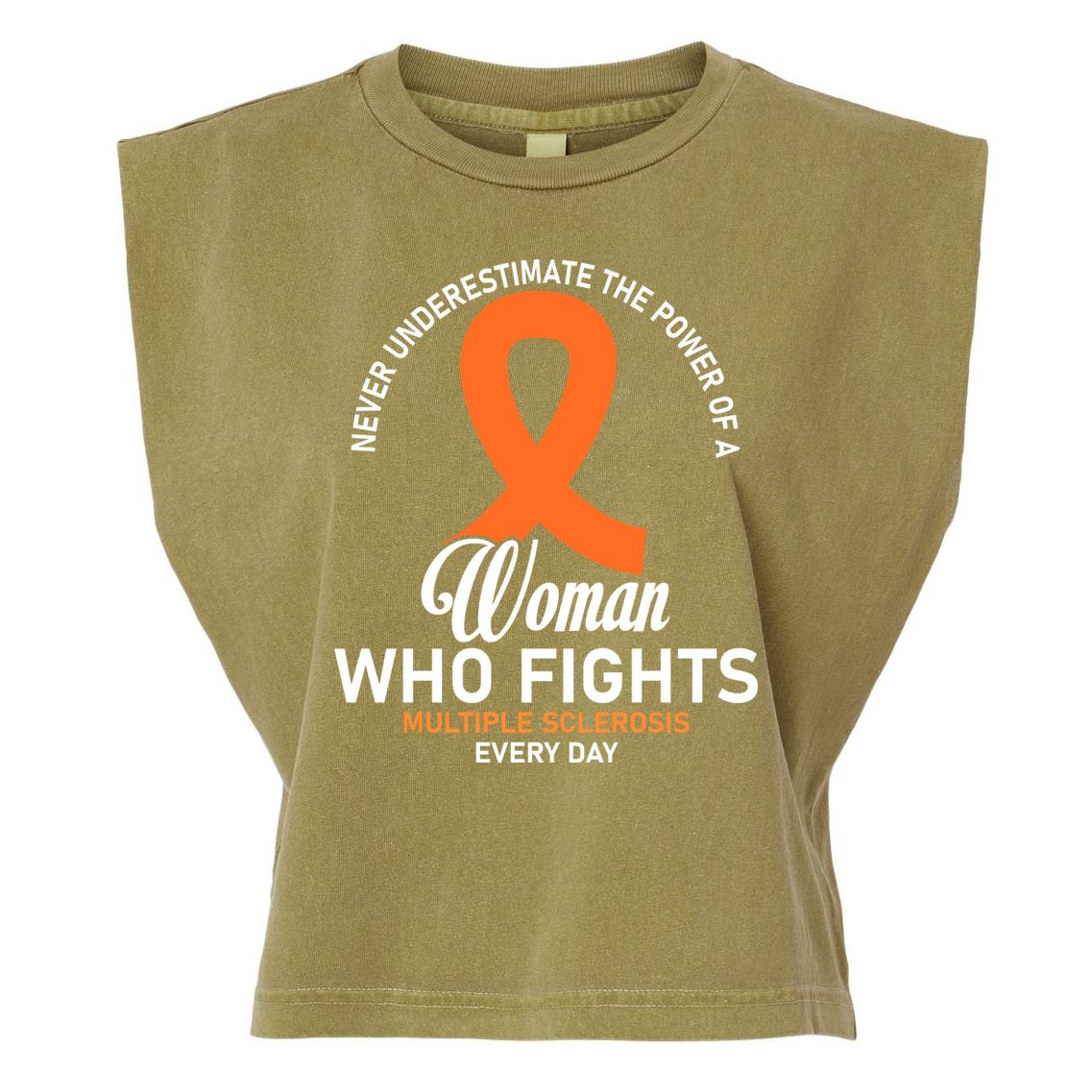 Women Who Fight Multiple Sclerosis Awareness Garment-Dyed Women's Muscle Tee