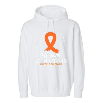 Women Who Fight Multiple Sclerosis Awareness Garment-Dyed Fleece Hoodie